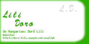 lili doro business card